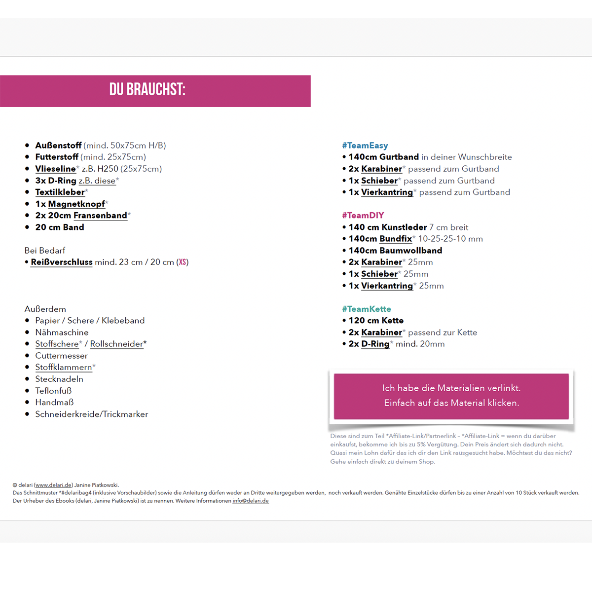 delaribag#4 - Ebook für die schlichte Tasche in 2 Größen – Bild 4